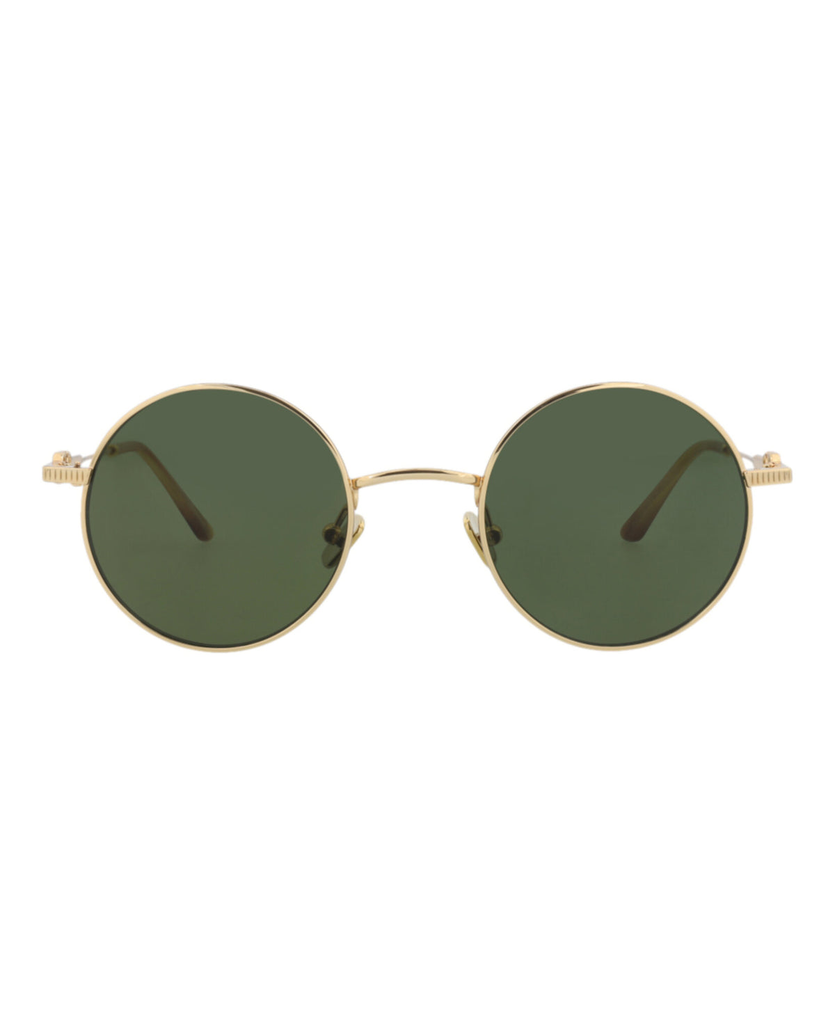 Valentino Valentino Unisex Round/Oval Gold-Gold-Green Fashion Designer Eyewear