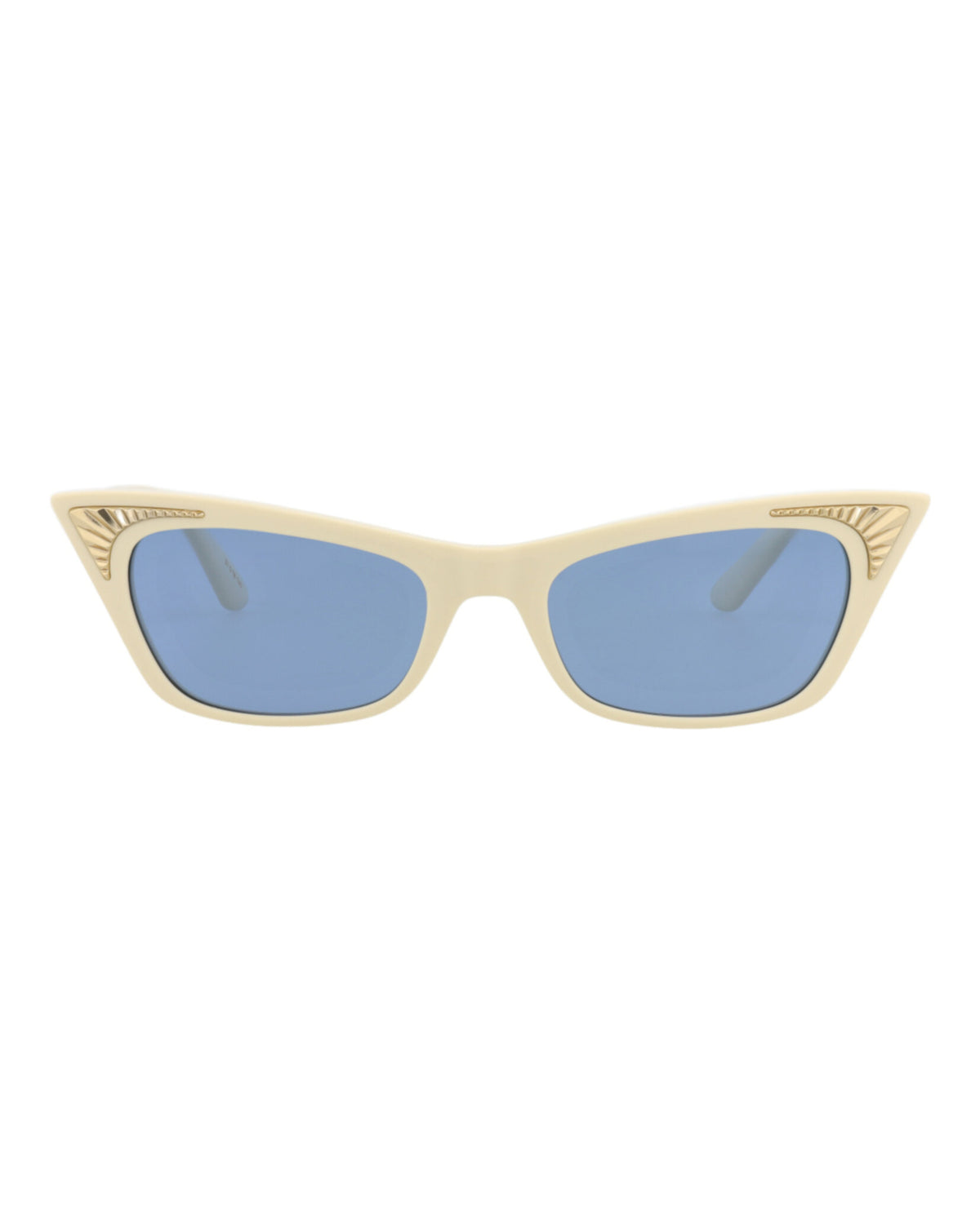 Valentino Valentino Womens Cat Eye Ivory-Ivory-Blue Fashion Designer Eyewear