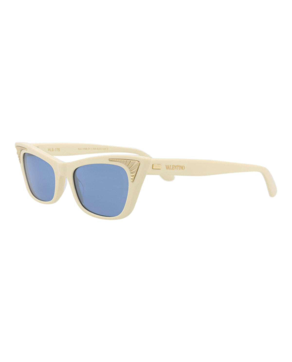 Valentino Valentino Womens Cat Eye Ivory-Ivory-Blue Fashion Designer Eyewear