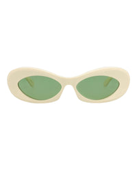 Valentino Womens Round/Oval Ivory Ivory Green Fashion Designer Eyewear