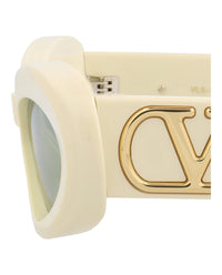Valentino Womens Round/Oval Ivory Ivory Green Fashion Designer Eyewear