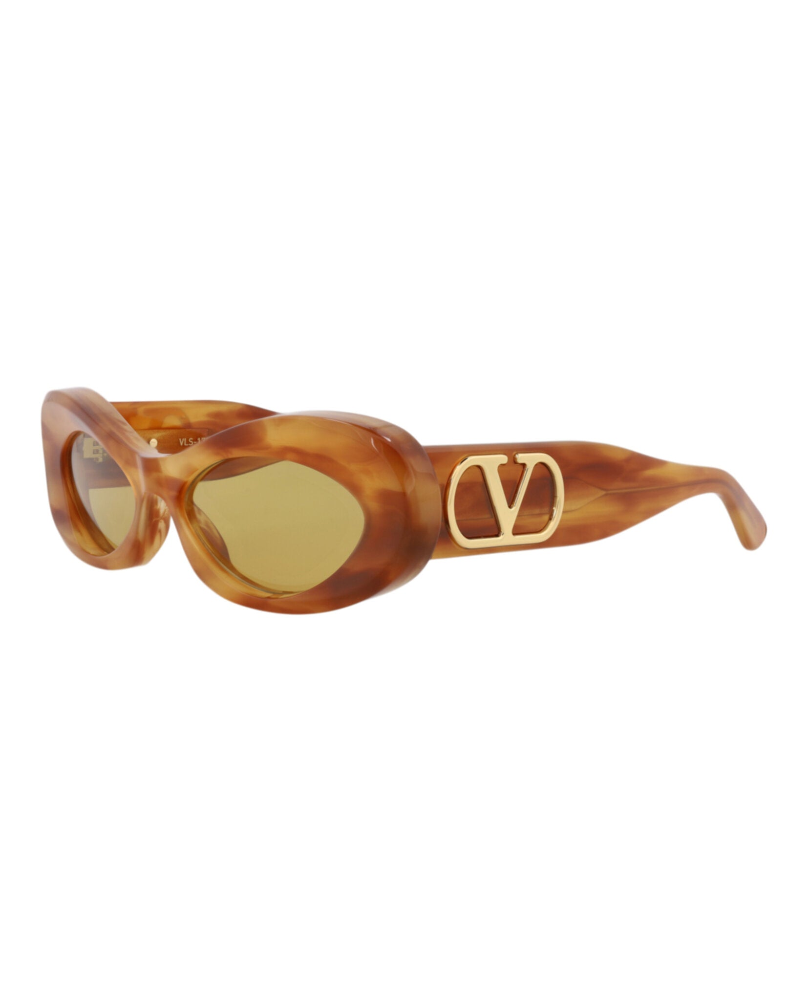 Valentino Valentino Womens Round/Oval Havana Havana Amber Fashion Designer Eyewear