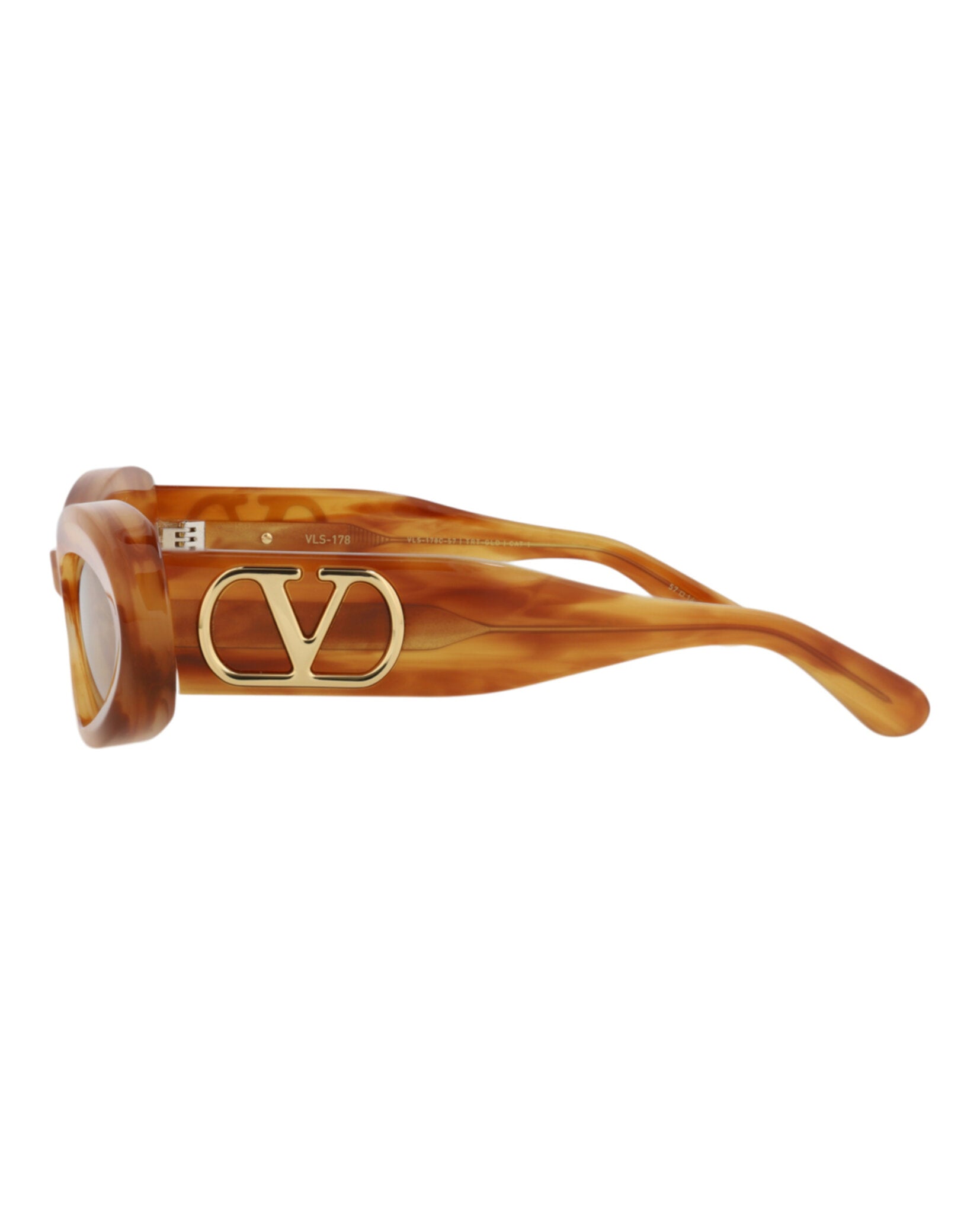 Valentino Valentino Womens Round/Oval Havana Havana Amber Fashion Designer Eyewear
