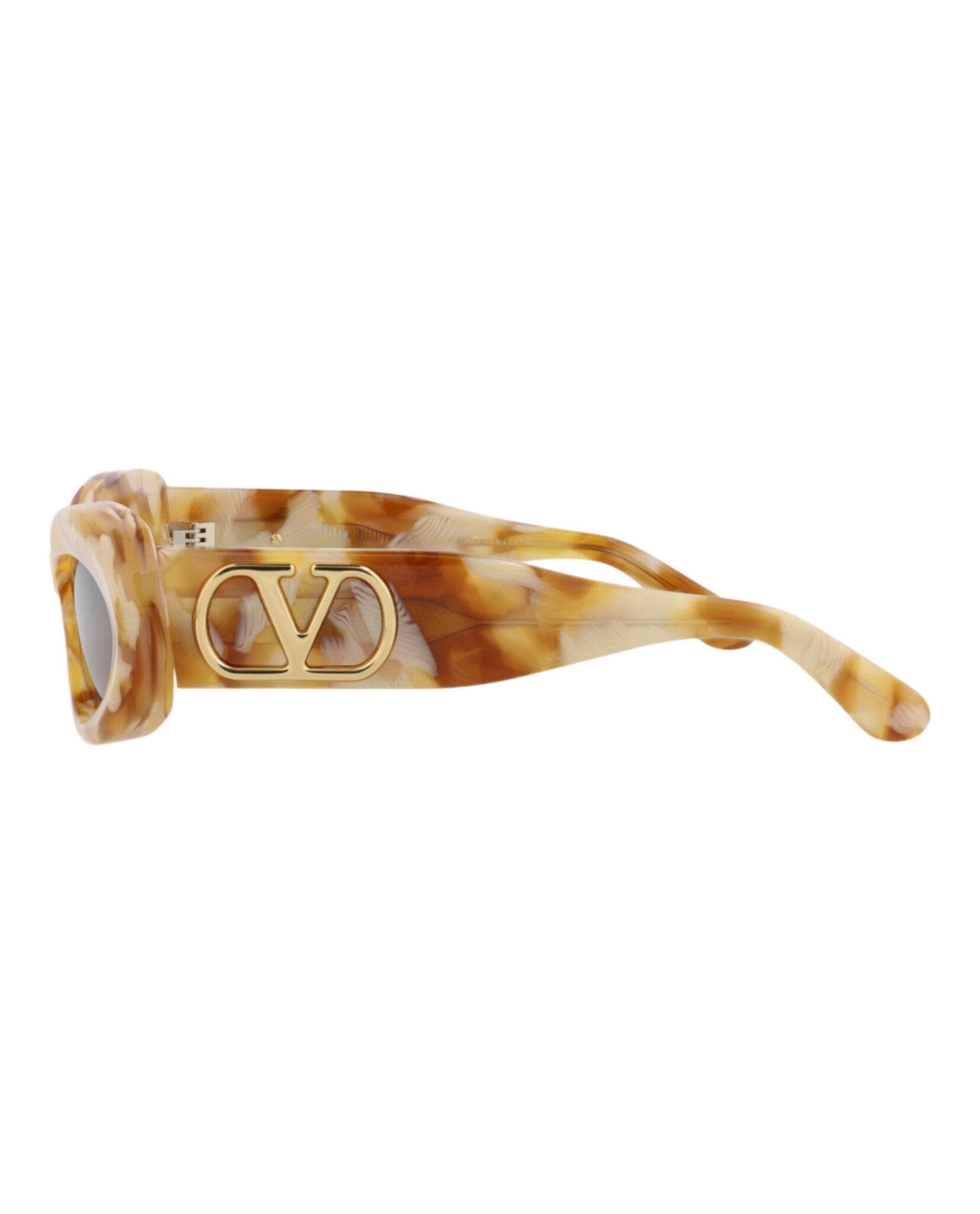 Valentino Valentino Womens Round/Oval Marble Marble Brown Fashion Designer Eyewear