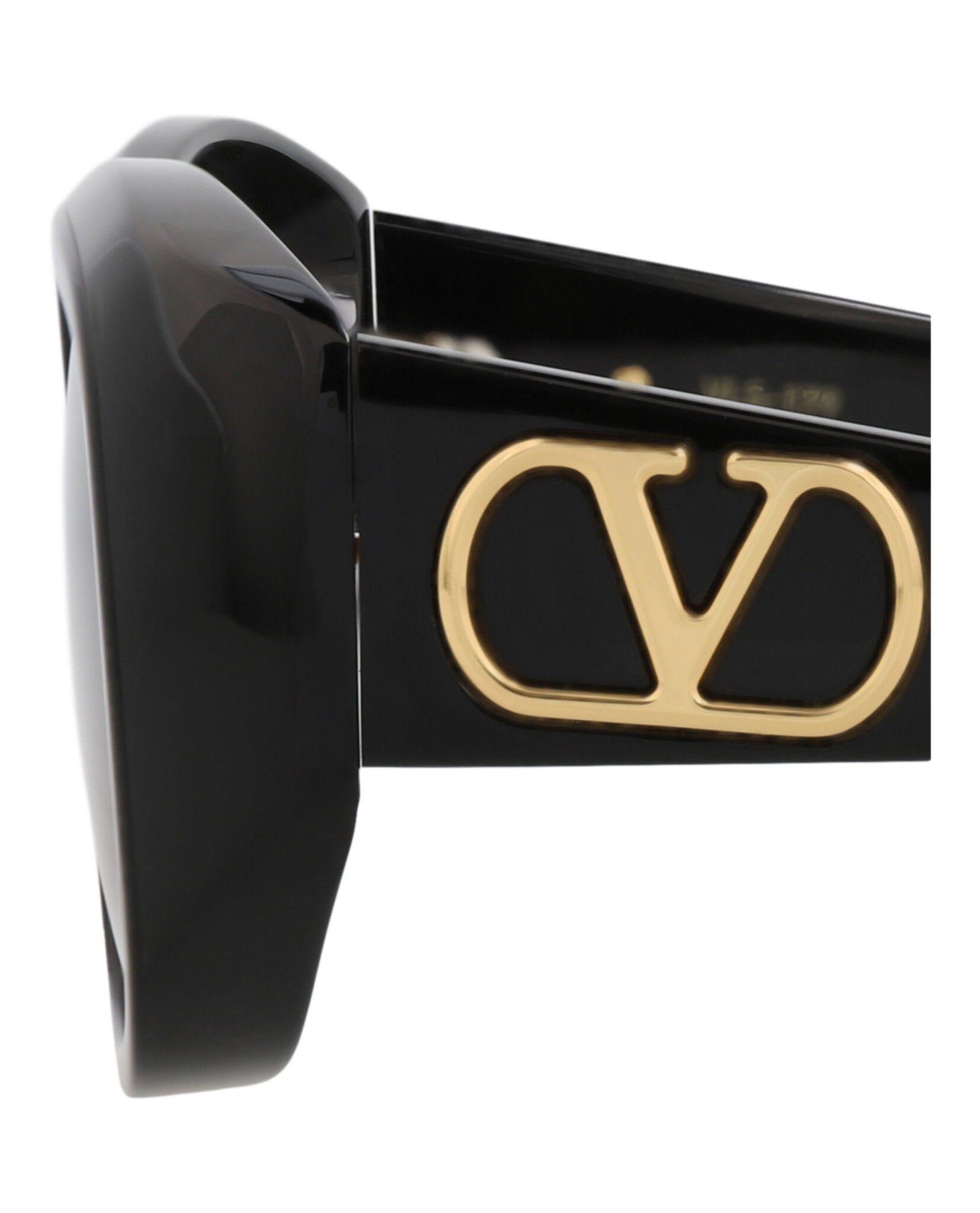 Valentino Valentino Unisex Square/Rectangle Black Black Brown Fashion Designer Eyewear