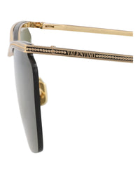 Valentino Valentino Unisex Square/Rectangle Gold Gold Green Fashion Designer Eyewear