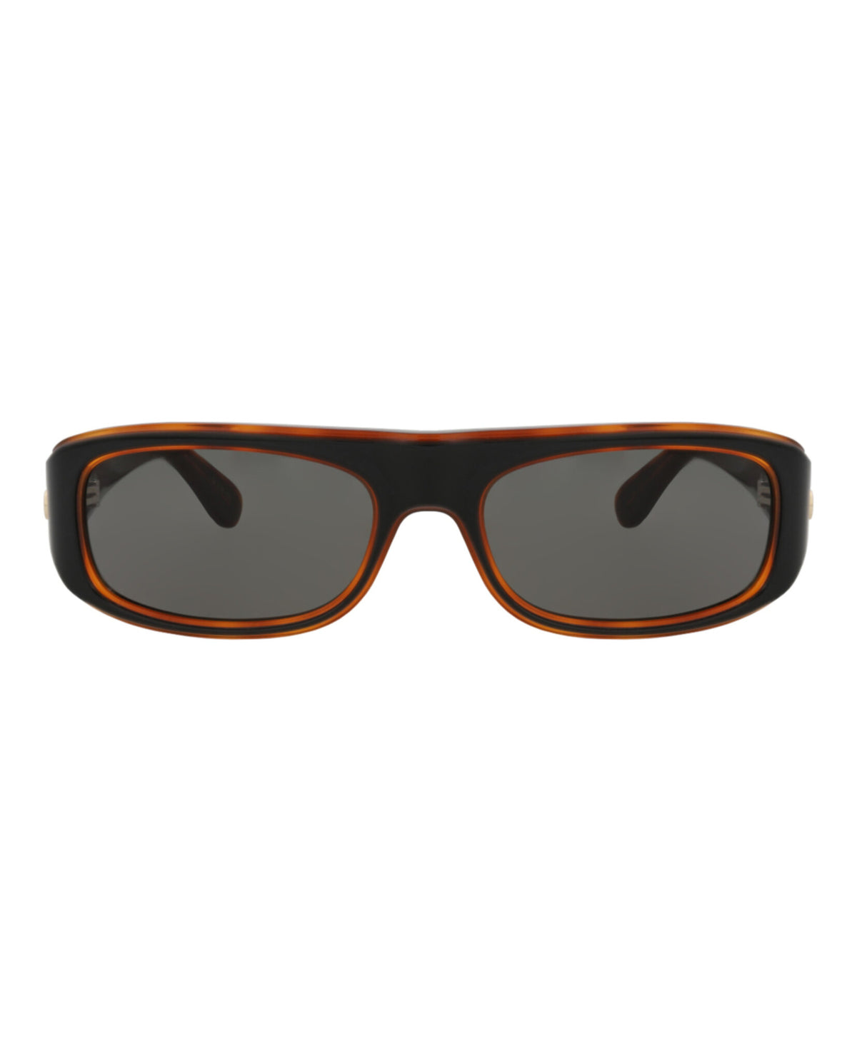 Valentino Valentino Unisex Square/Rectangle Black Havana Black Havana Grey Fashion Designer Eyewear