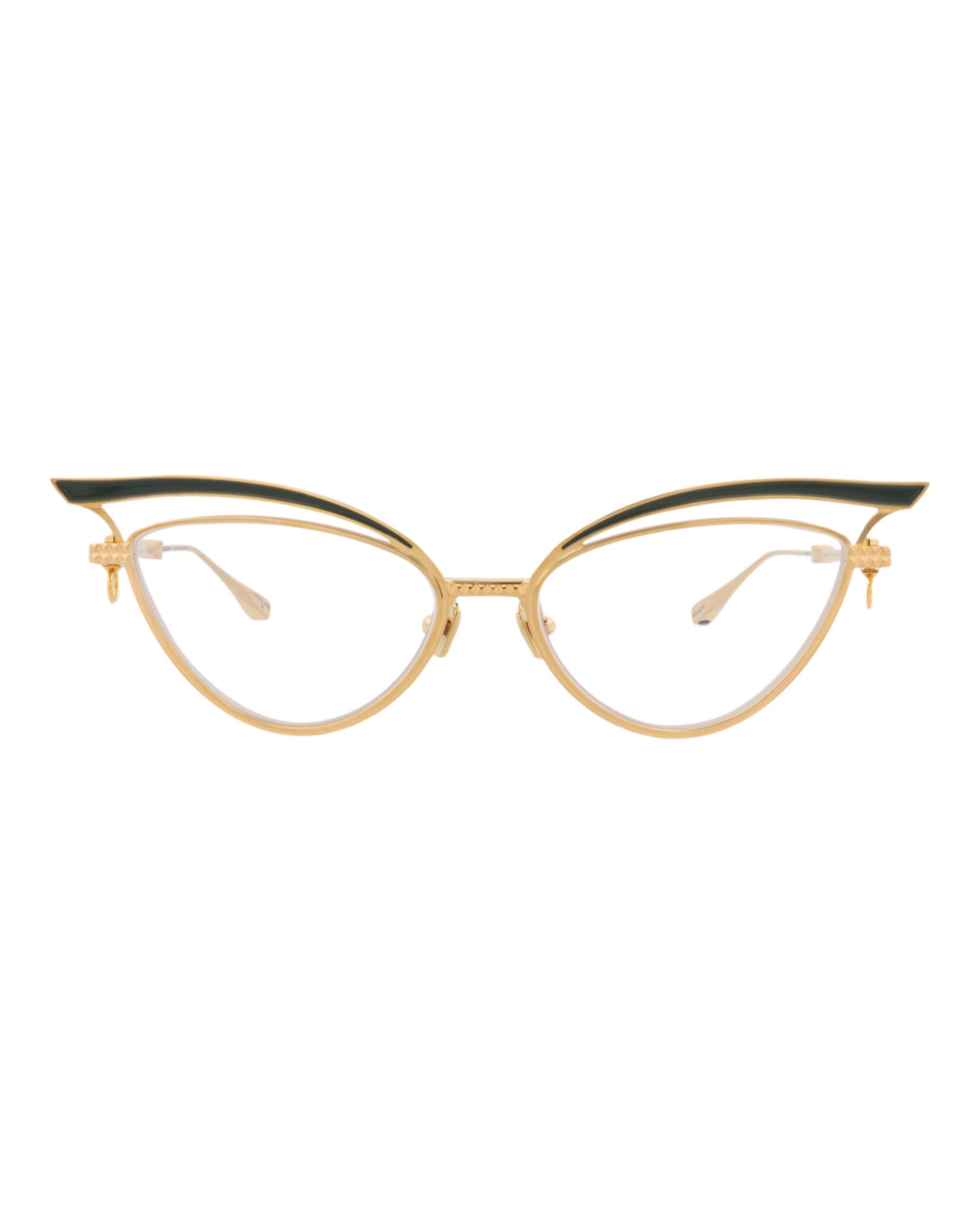 Valentino Womens Cat Eye Gold Gold Transparent Fashion Designer Eyewear