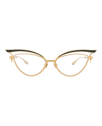 Valentino Womens Cat Eye Gold Gold Transparent Fashion Designer Eyewear