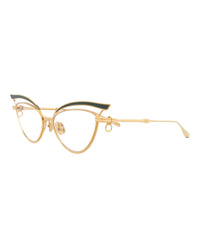 Valentino Womens Cat Eye Gold Gold Transparent Fashion Designer Eyewear