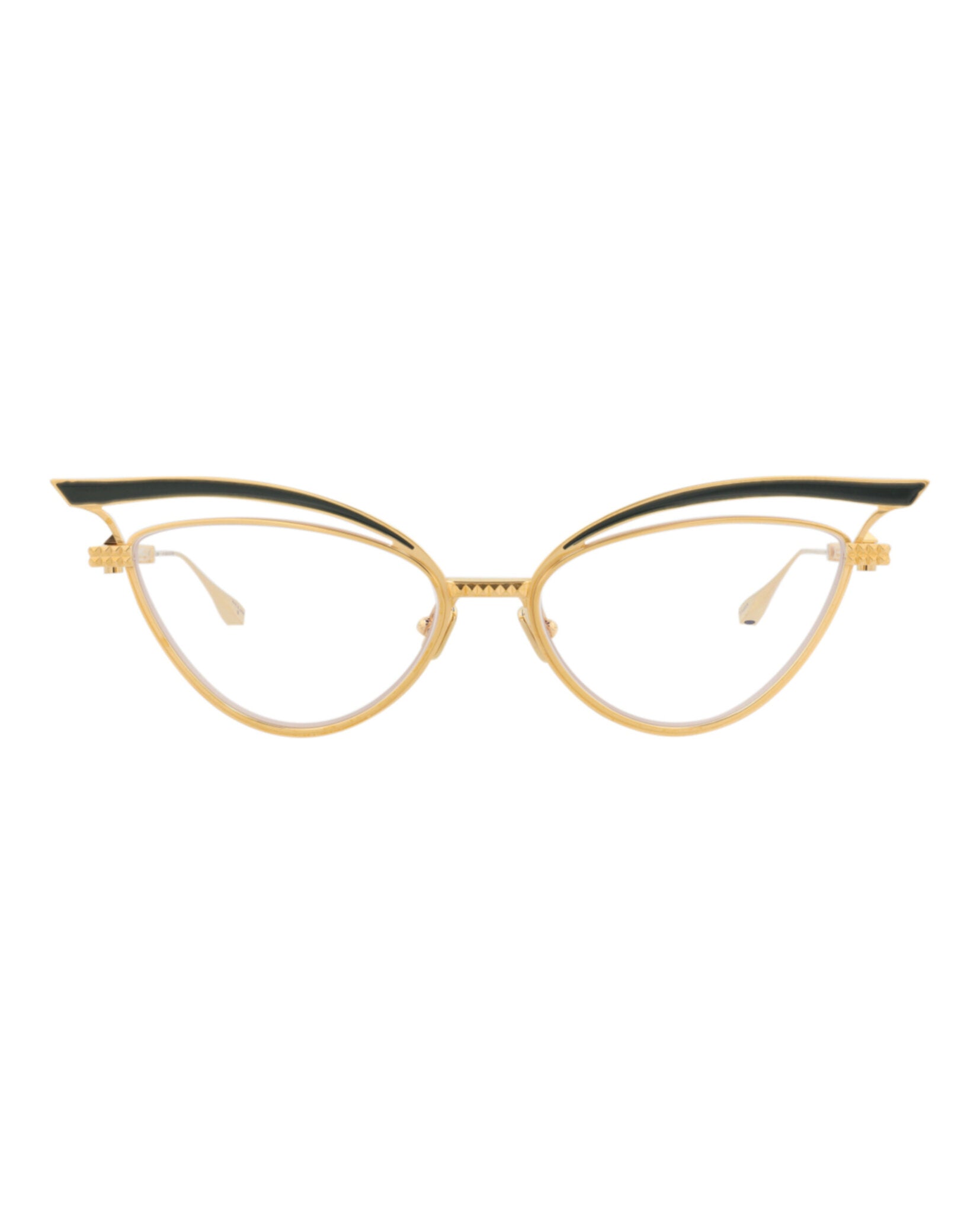 Valentino Womens Cat Eye Gold Gold Transparent Fashion Designer Eyewear