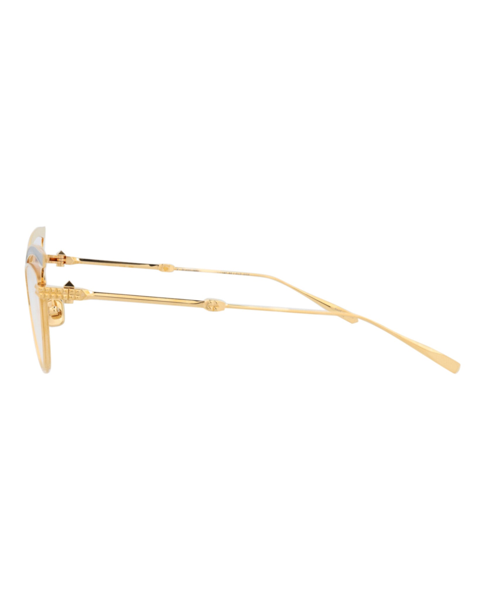 Valentino Womens Cat Eye Gold Gold Transparent Fashion Designer Eyewear