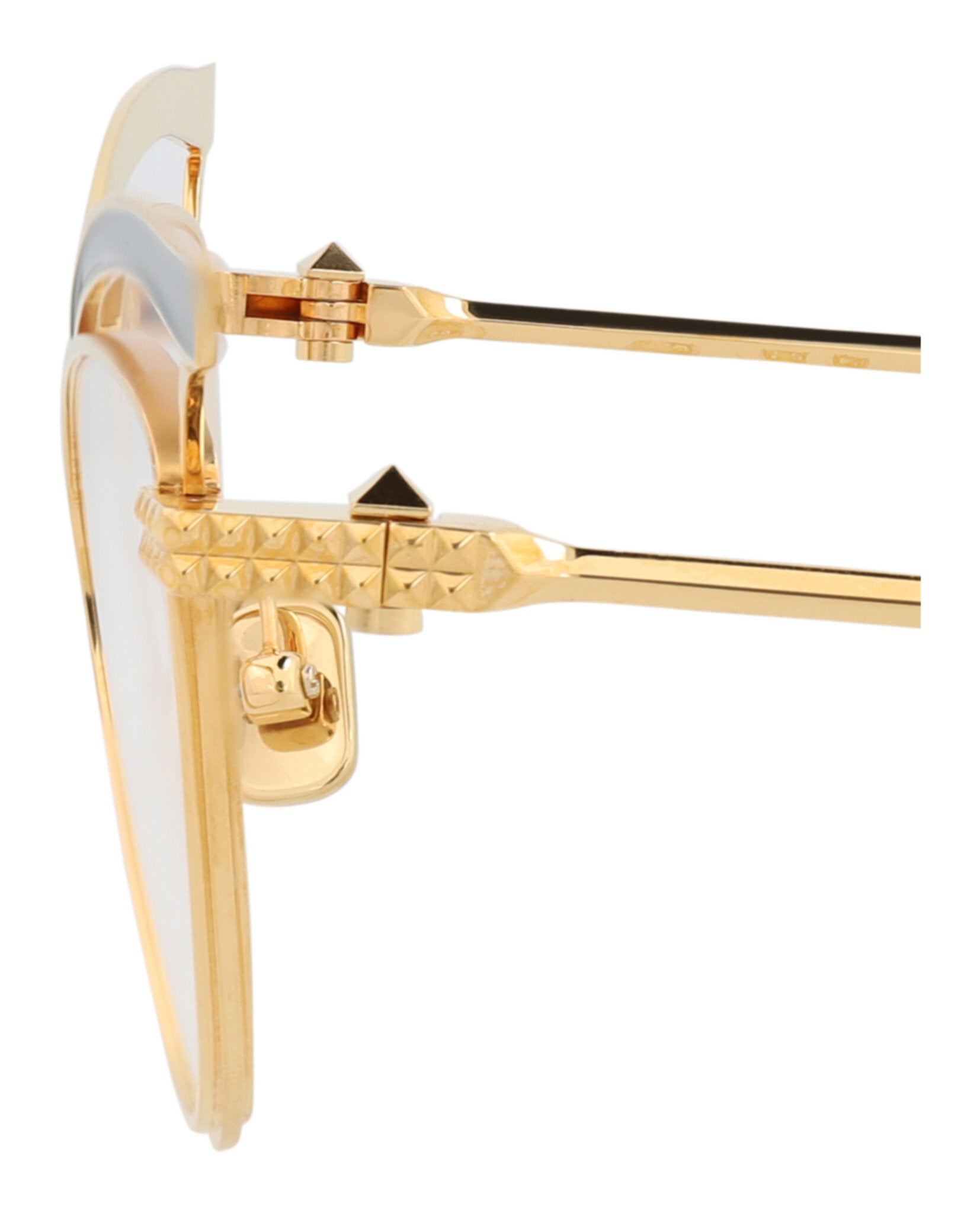 Valentino Womens Cat Eye Gold Gold Transparent Fashion Designer Eyewear