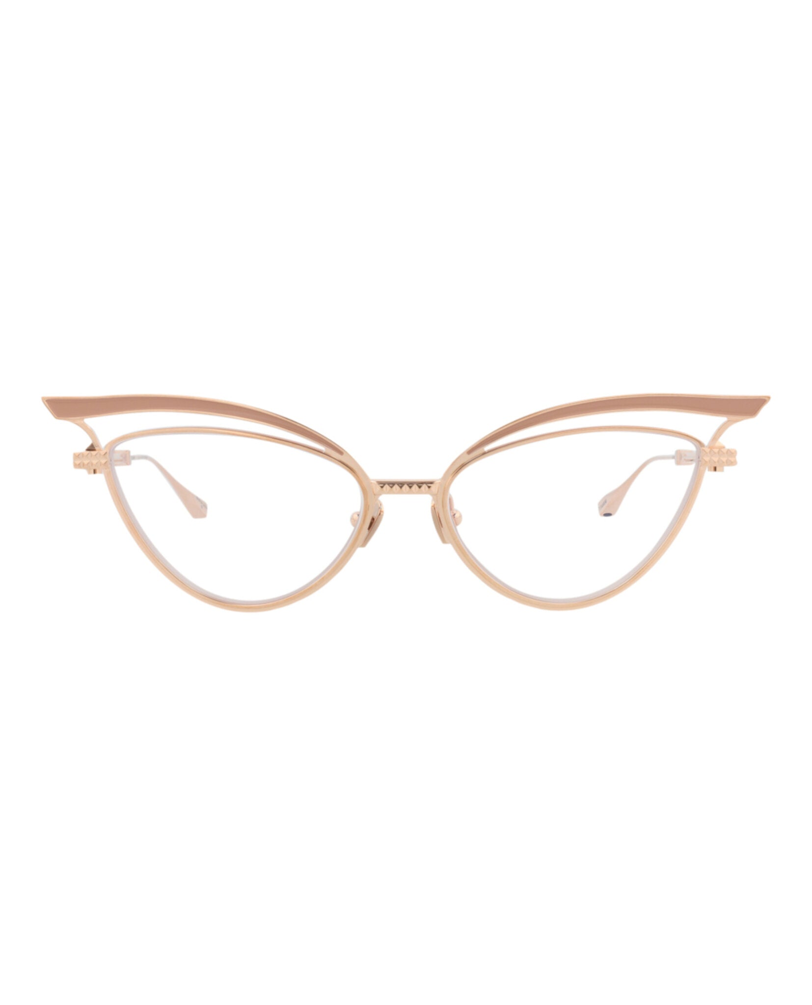 Valentino Womens Cat Eye Rose Gold Rose Gold Transparent Fashion Designer Eyewear