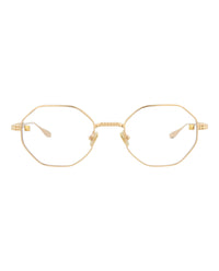 Valentino Womens Round/Oval Gold Gold Transparent Fashion Designer Eyewear