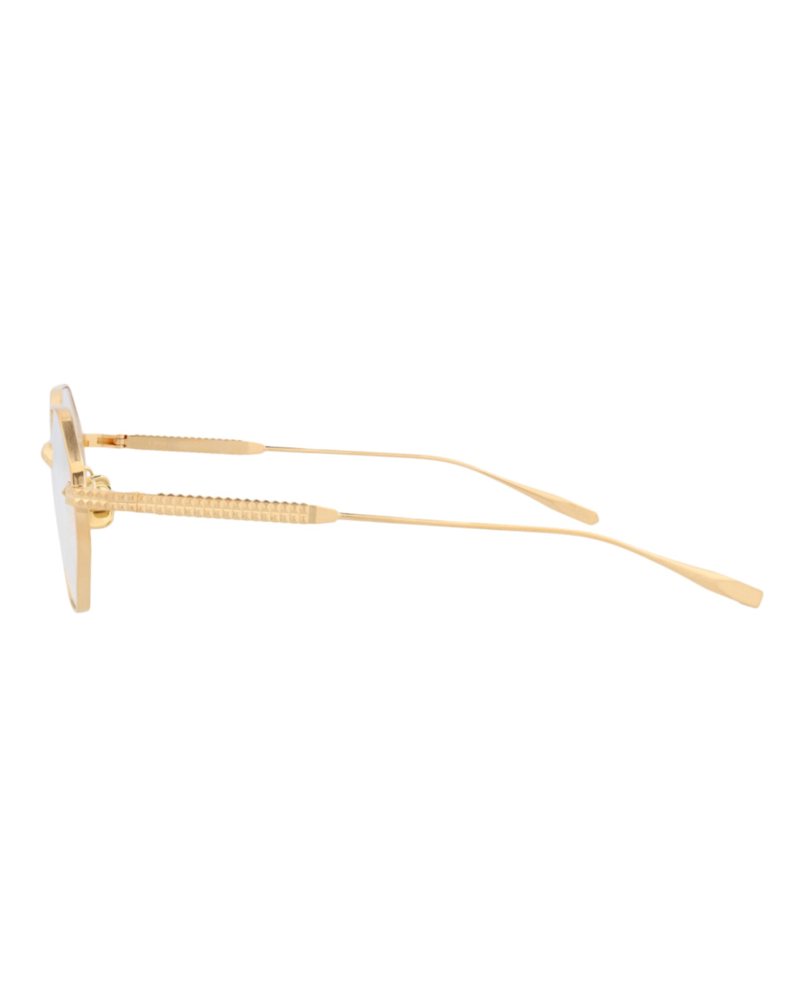 Valentino Womens Round/Oval Gold Gold Transparent Fashion Designer Eyewear