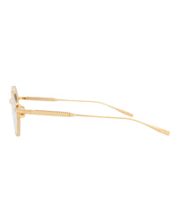 Valentino Womens Round/Oval Gold Gold Transparent Fashion Designer Eyewear