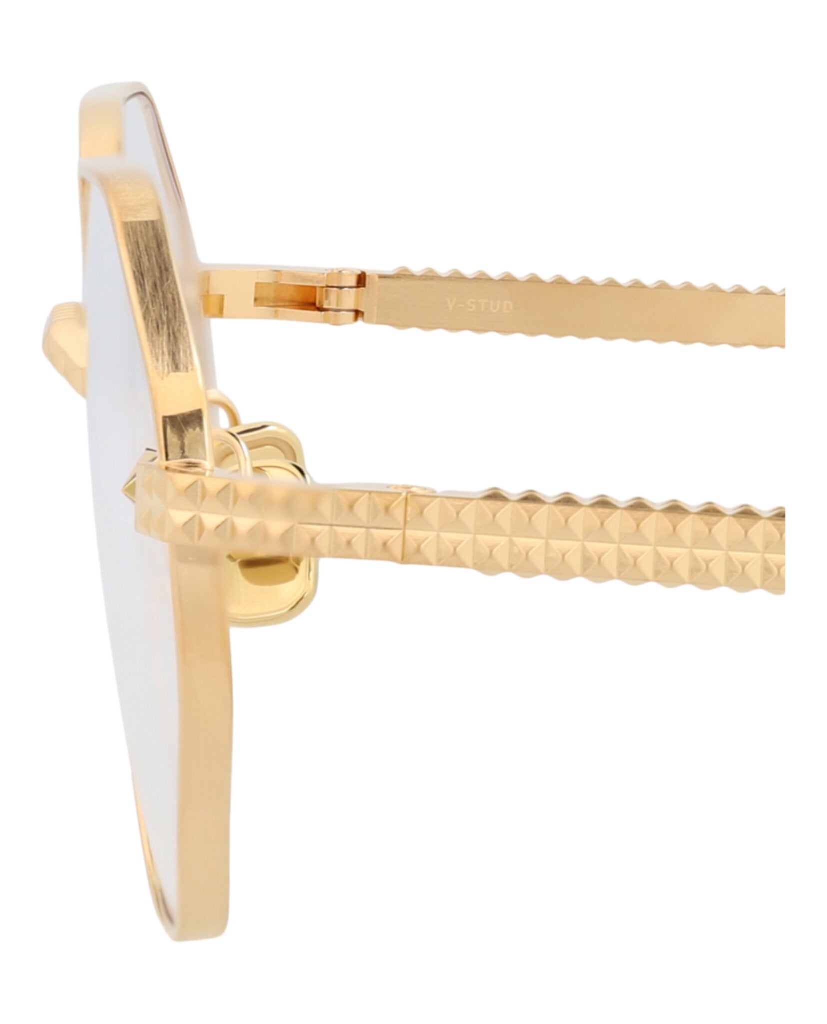 Valentino Womens Round/Oval Gold Gold Transparent Fashion Designer Eyewear