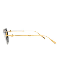 Valentino Womens Cat Eye Black-Gold-Transparent Fashion Designer Eyewear