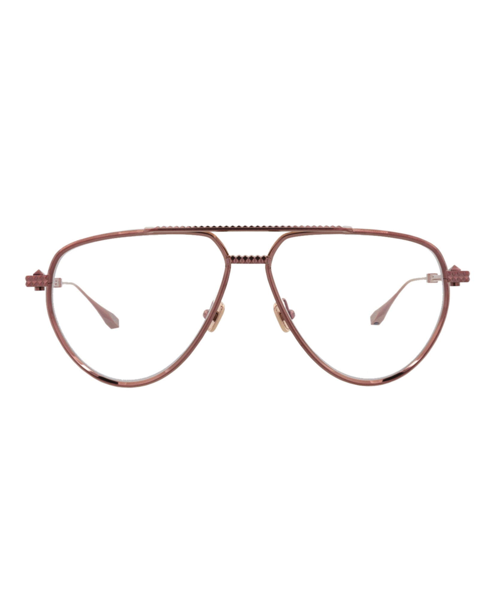 Valentino Unisex Aviator Brown Brown Transparent Fashion Designer Eyewear