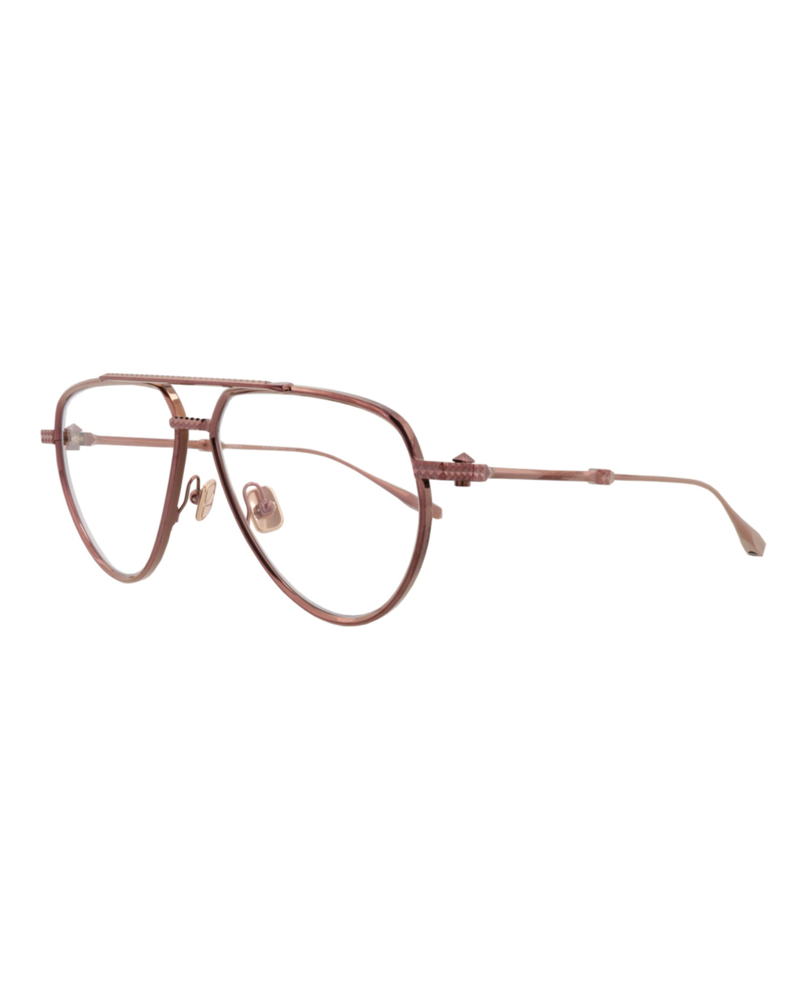 Valentino Unisex Aviator Brown Brown Transparent Fashion Designer Eyewear