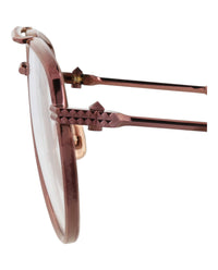 Valentino Unisex Aviator Brown Brown Transparent Fashion Designer Eyewear