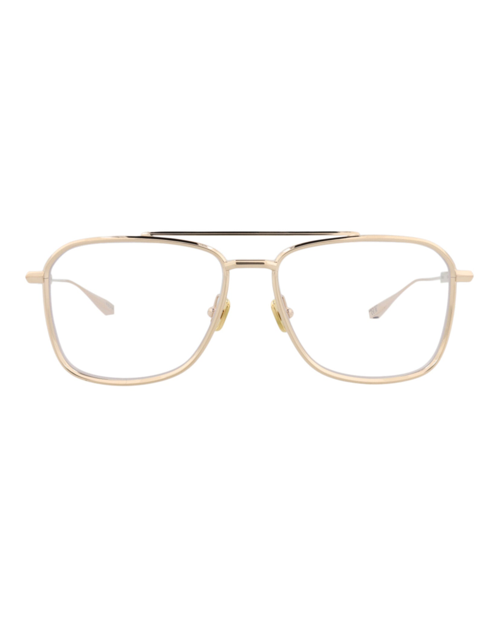 Valentino Unisex Aviator Gold Gold Transparent Fashion Designer Eyewear