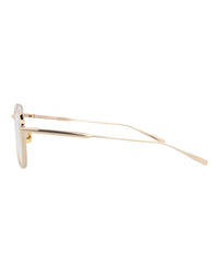 Valentino Unisex Aviator Gold Gold Transparent Fashion Designer Eyewear