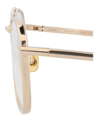 Valentino Unisex Aviator Gold Gold Transparent Fashion Designer Eyewear