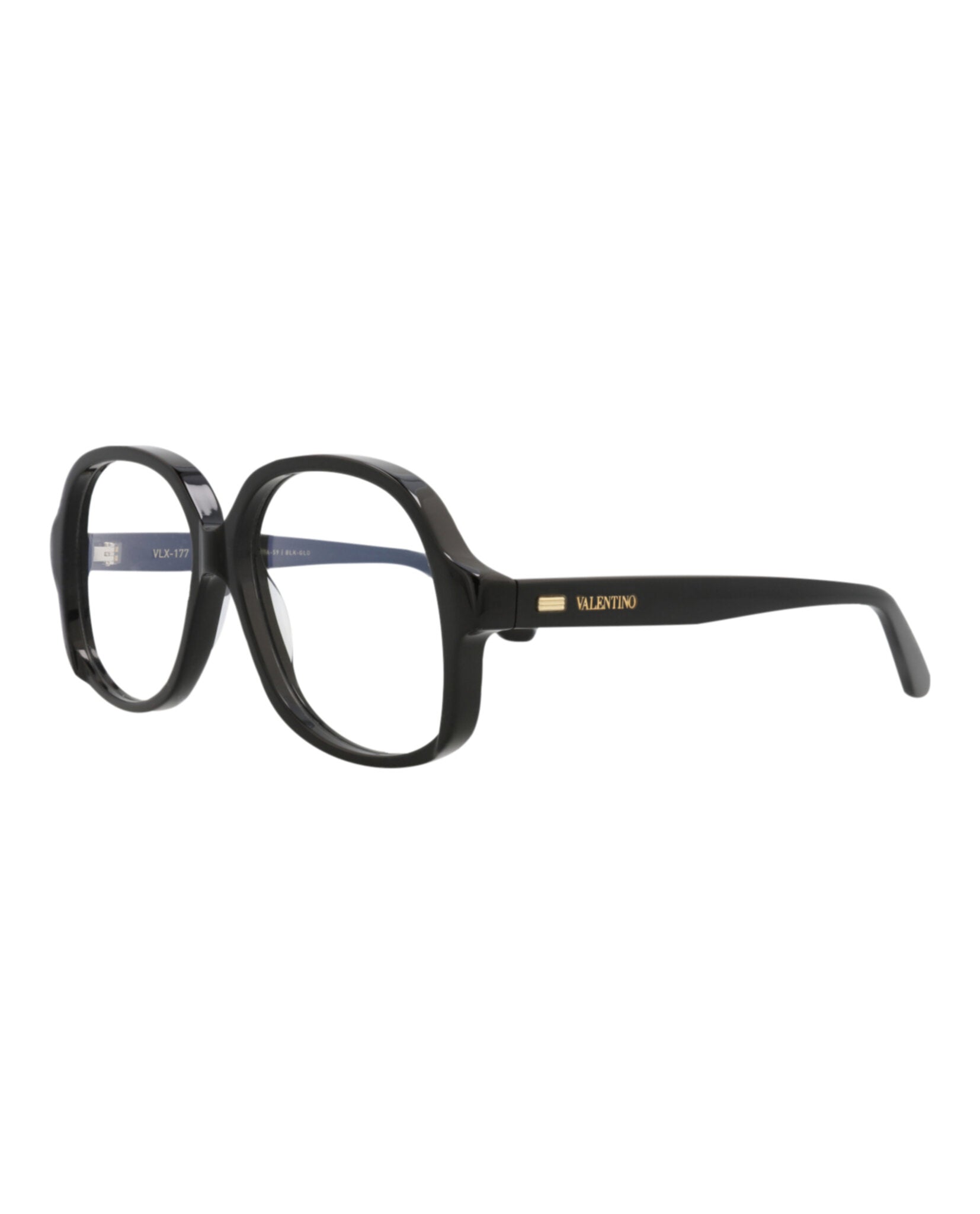Valentino Unisex Round/Oval Black Black Transparent Fashion Designer Eyewear