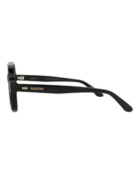 Valentino Unisex Round/Oval Black Black Transparent Fashion Designer Eyewear