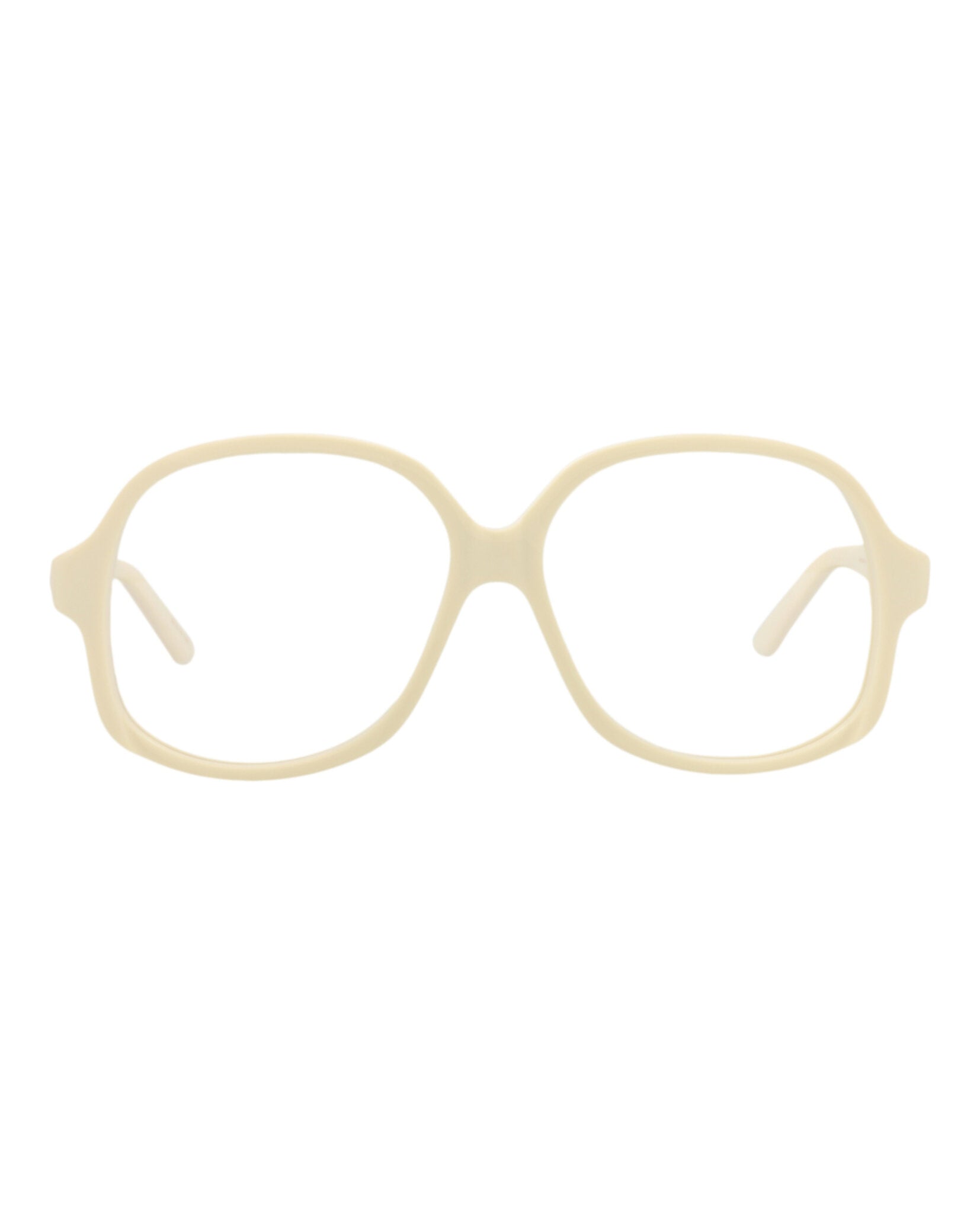 Valentino Unisex Round/Oval Ivory Ivory Transparent Fashion Designer Eyewear