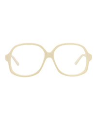 Valentino Unisex Round/Oval Ivory Ivory Transparent Fashion Designer Eyewear