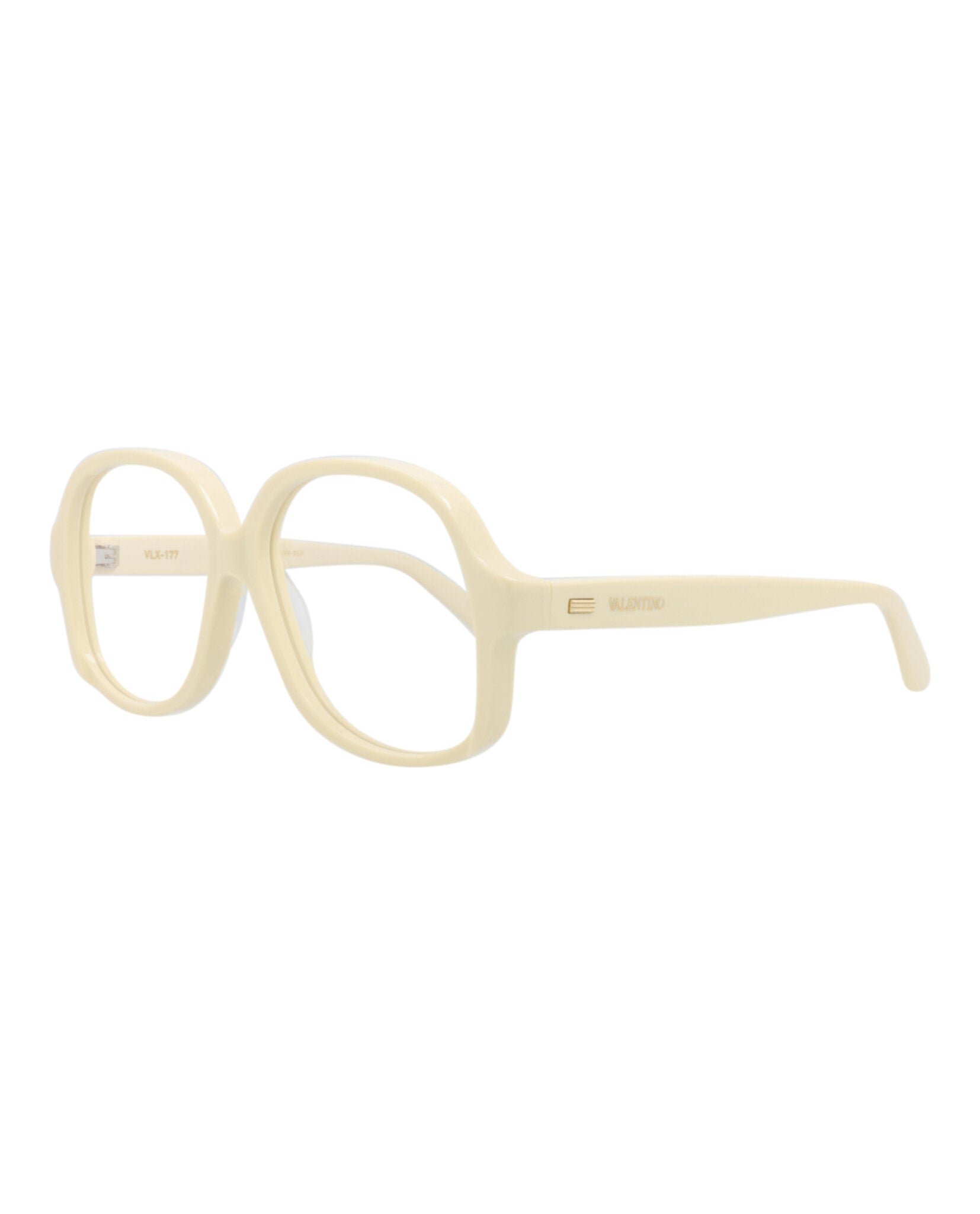 Valentino Unisex Round/Oval Ivory Ivory Transparent Fashion Designer Eyewear