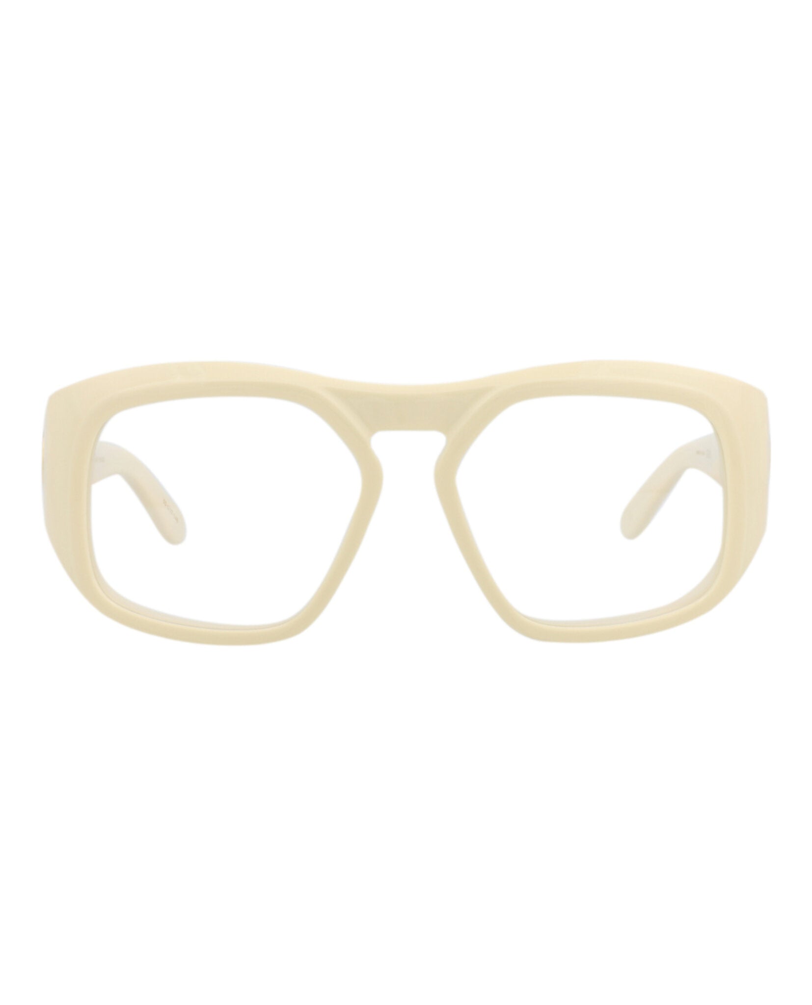 Valentino Unisex Square/Rectangle Ivory-Ivory-Transparent Fashion Designer Eyewear