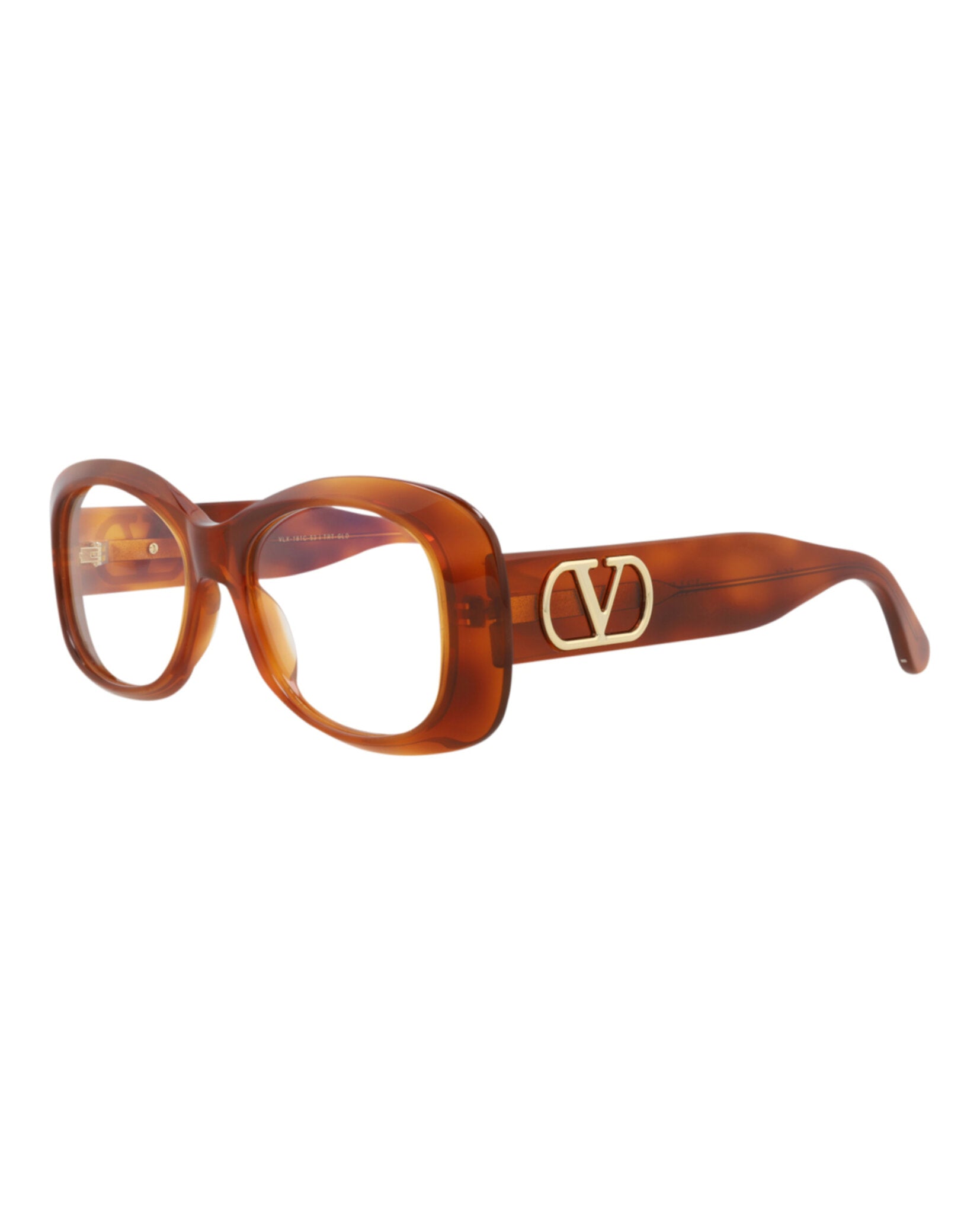 Valentino Womens Round/Oval Havana-Havana-Transparent Fashion Designer Eyewear