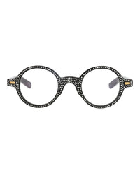 Valentino Unisex Round/Oval Black Black Transparent Fashion Designer Eyewear