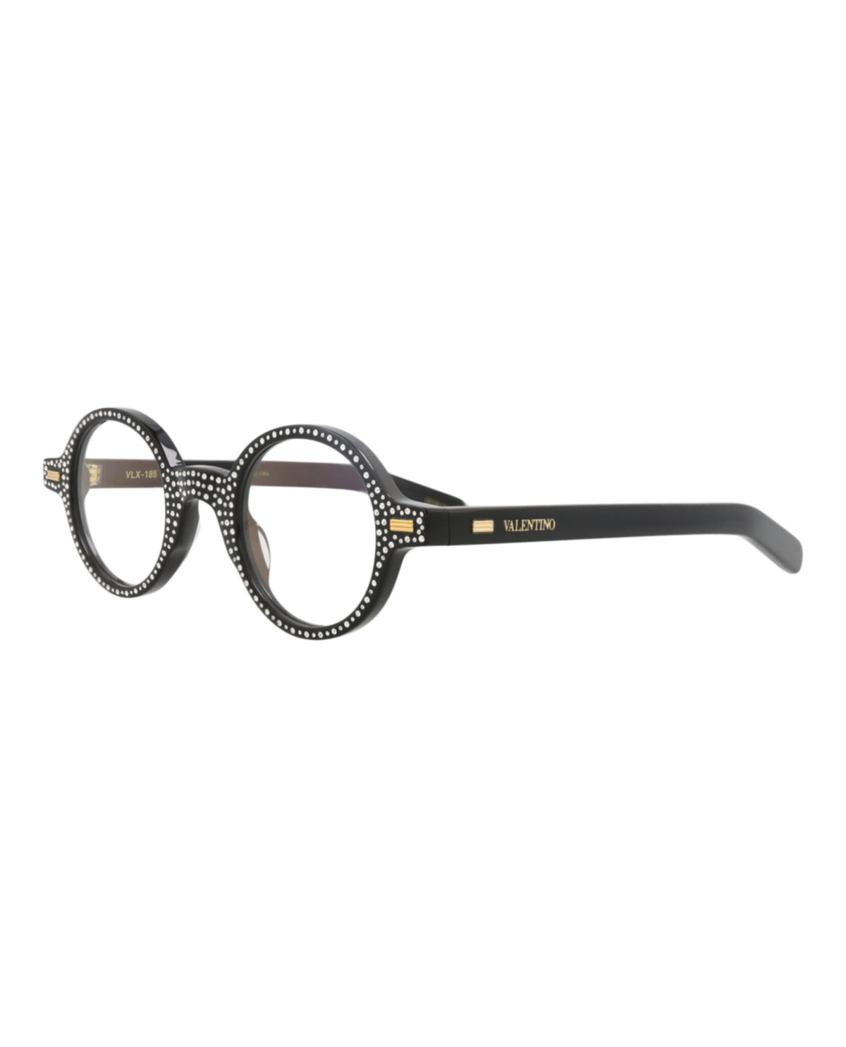 Valentino Unisex Round/Oval Black Black Transparent Fashion Designer Eyewear