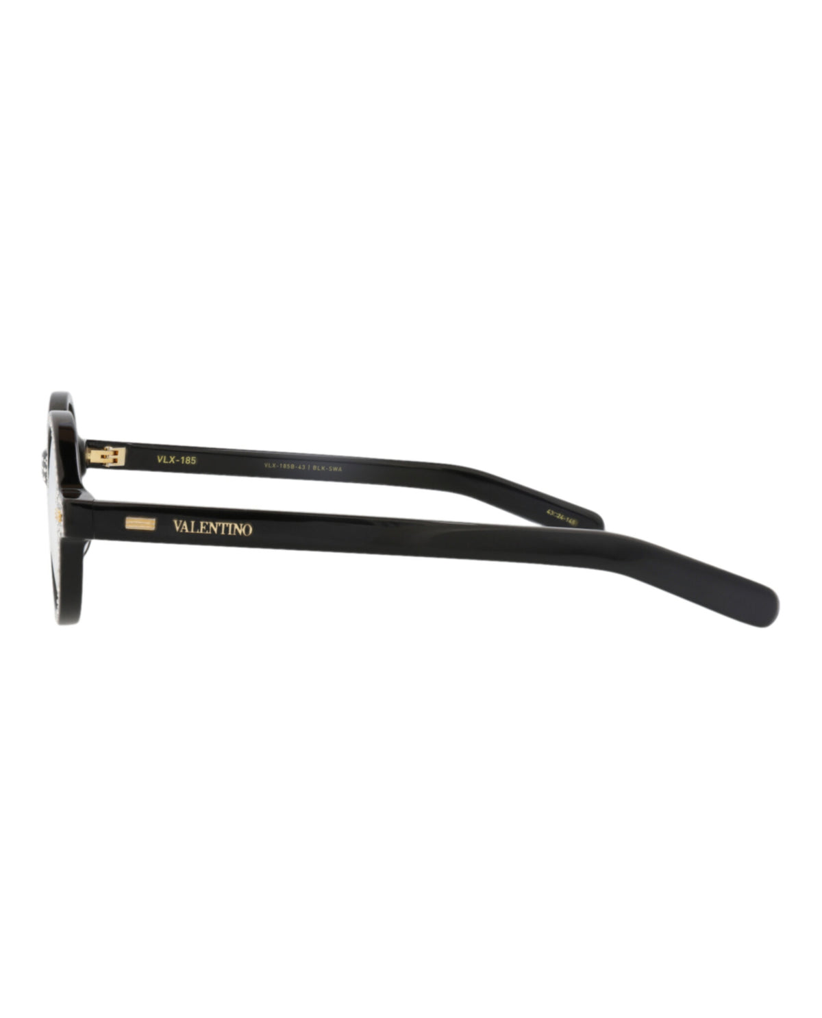 Valentino Unisex Round/Oval Black Black Transparent Fashion Designer Eyewear