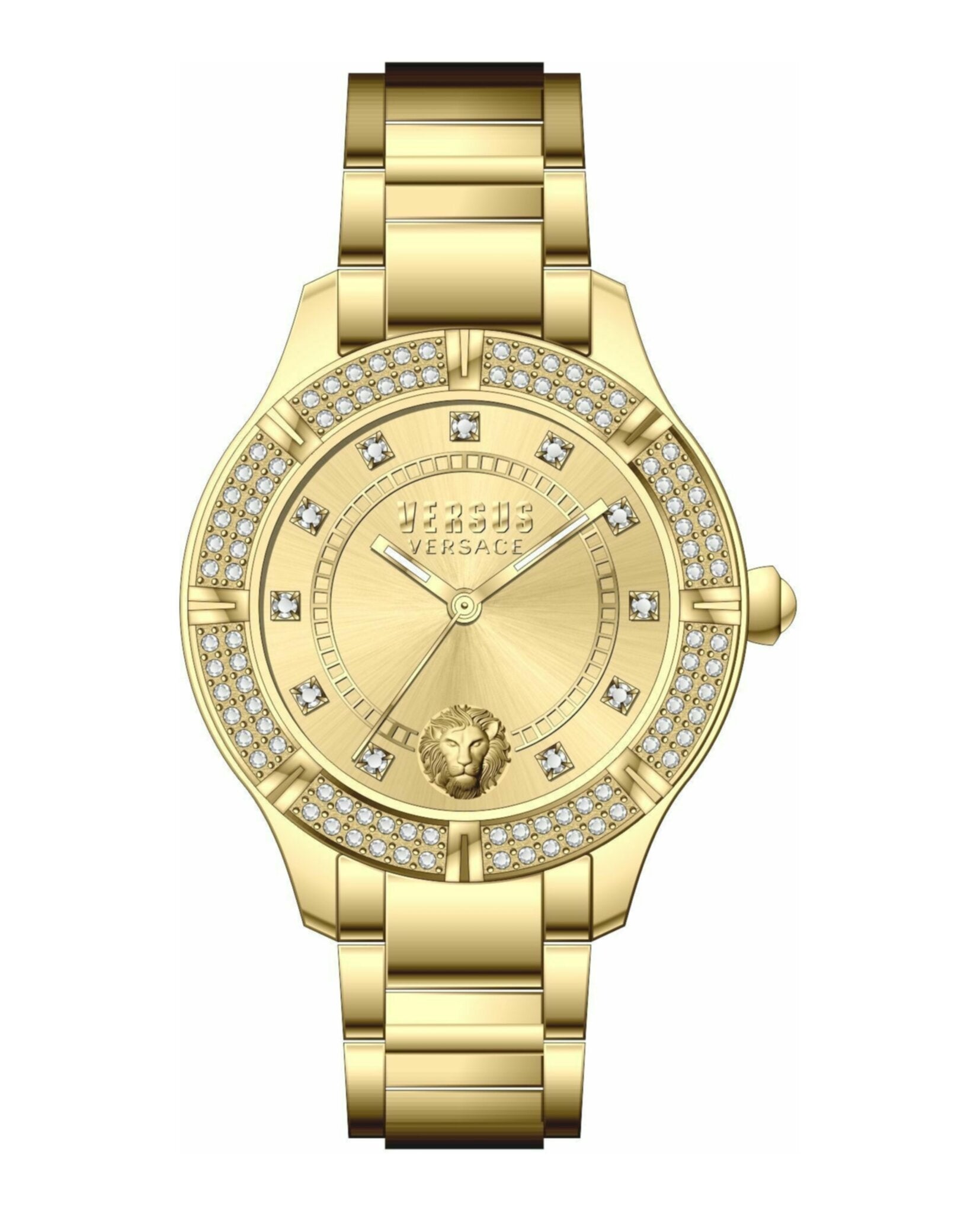 Versus Versace Womens Gold 36mm Bracelet Fashion Watch
