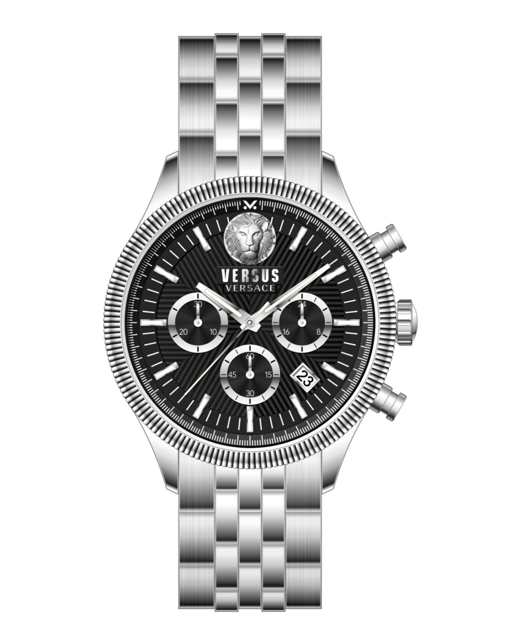 Versus Versace Mens Stainless Steel 44mm Bracelet Fashion Watch