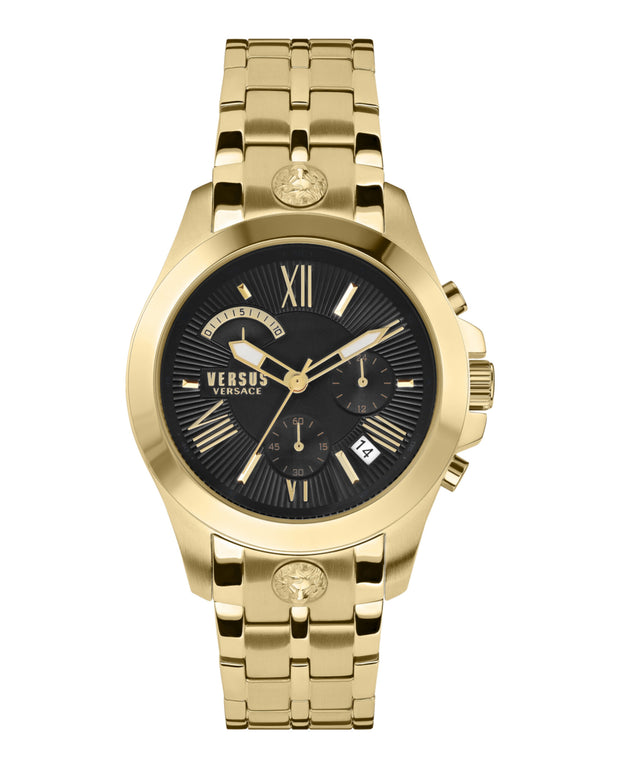 Versus Versace Mens Chrono Lion Gold 44mm Bracelet Fashion Watch