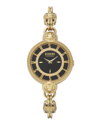Versus Versace Womens 36mm Bracelet Fashion Watch IP Yellow Gold