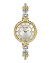 Versus Versace Womens 36mm Bracelet Fashion Watch Gold