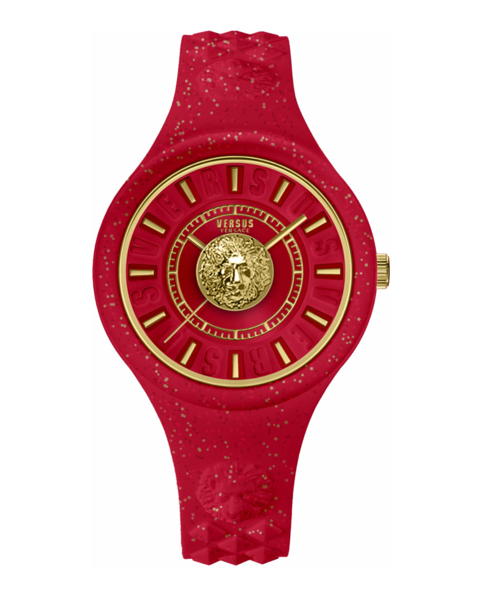Versus Versace Womens Fire Island 39mm Strap Fashion Watch Red