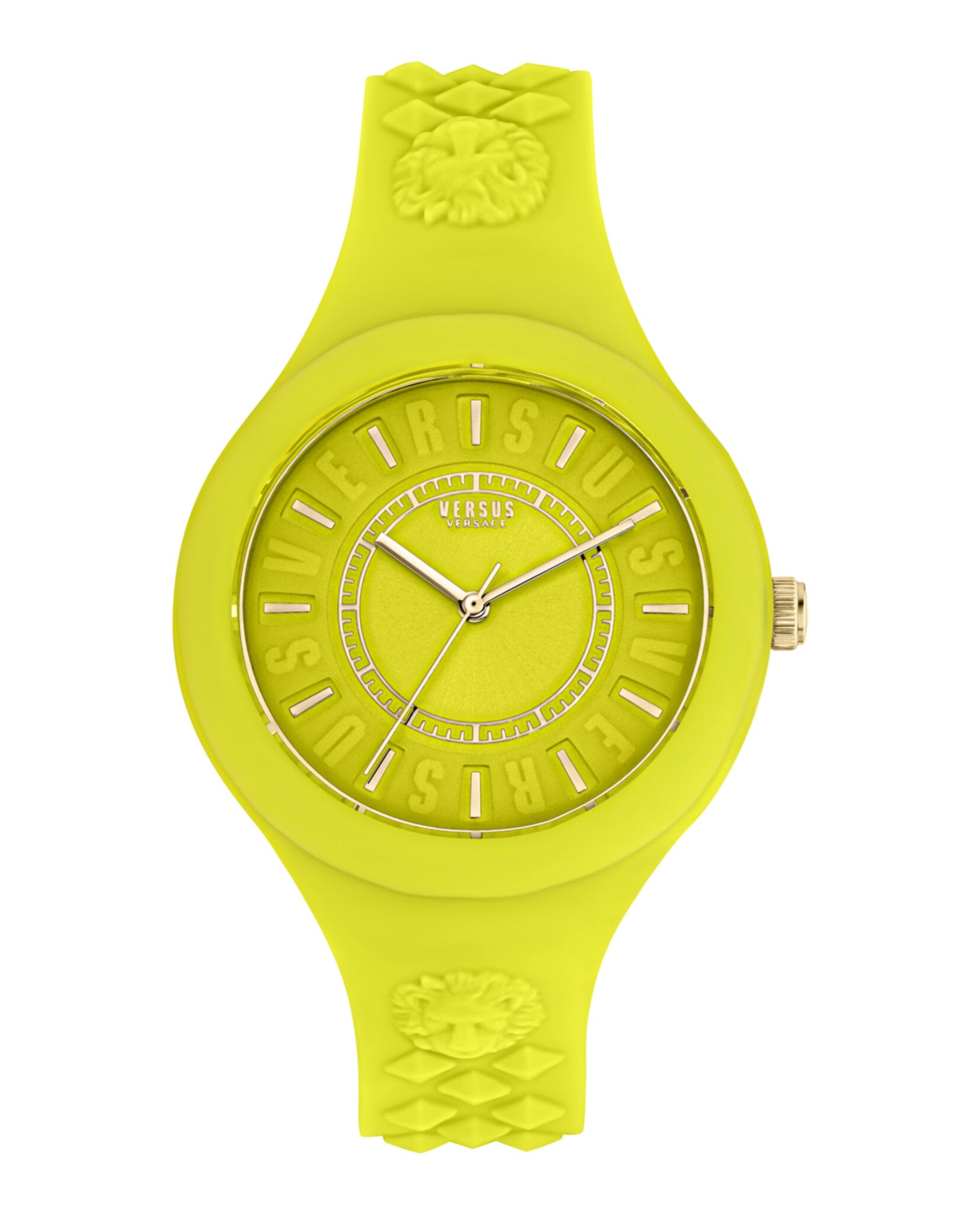 Versus Versace Womens Fire Island 39mm Strap Fashion Watch Yellow