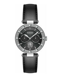 Versus Versace Womens Sertie 36mm Strap Fashion Watch Black
