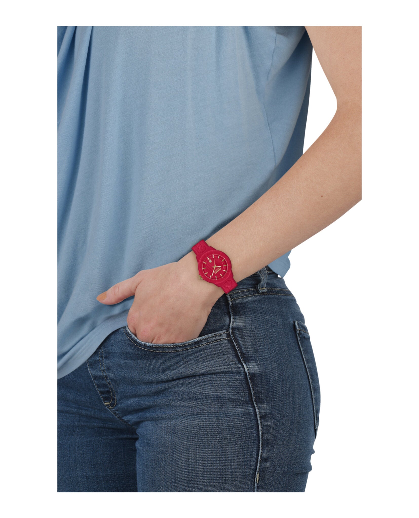 Versus Versace Mens Tokyo Silicone Lion 43mm Strap Fashion Watch
