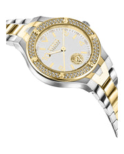 Versus Versace Womens Vittoria Crystal Two Tone 38mm Bracelet Fashion Watch
