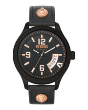 Versus Versace Mens Reale IP Black 44mm Strap Fashion Watch